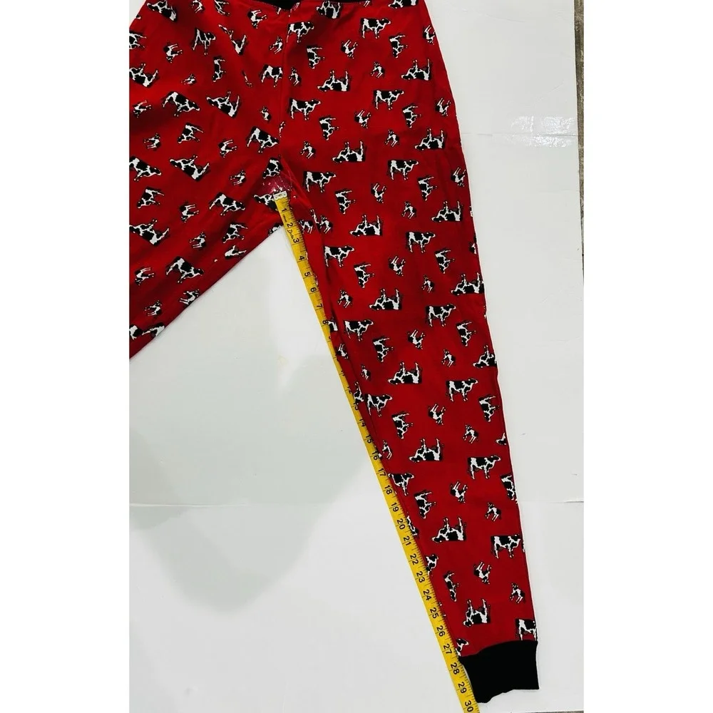Leveret All Over Cow Print Pajama Set Mens XXL 100% Cotton Cows Farm Country Fun